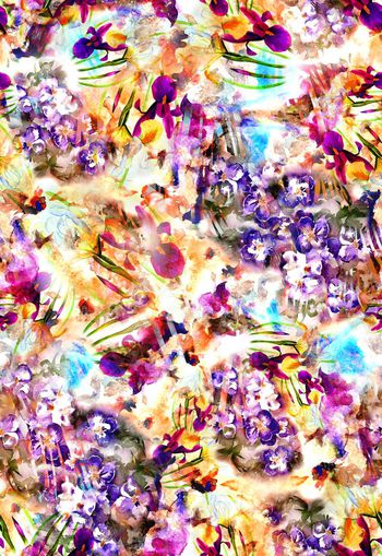 276634-水彩花卉花朵组合