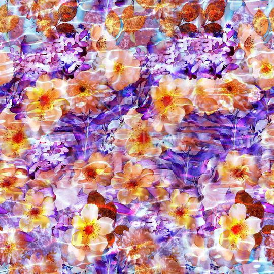 花卉印花华亿平台图片