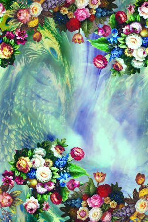 油画花卉印花华亿平台图片