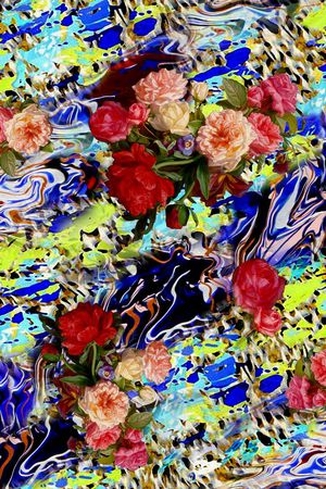 花卉印花华亿平台图片