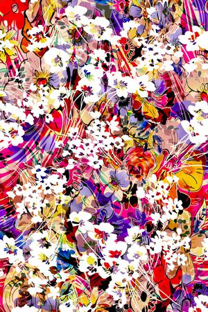 花卉印花华亿平台图片