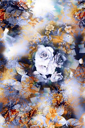 花卉印花华亿平台图片