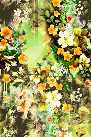 花卉印花华亿平台图片