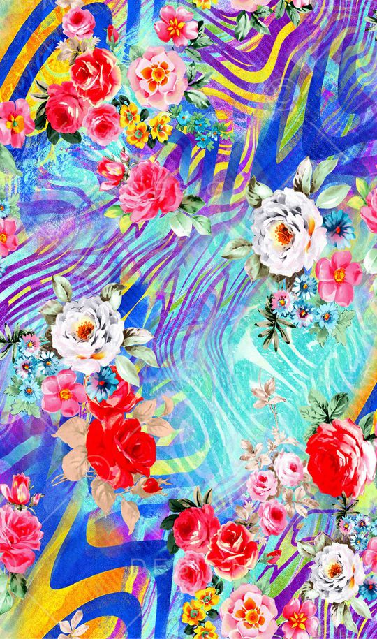 花卉印花华亿平台图片