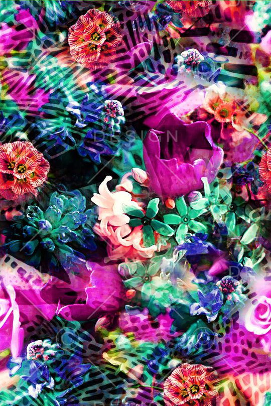 花卉印花华亿平台图片