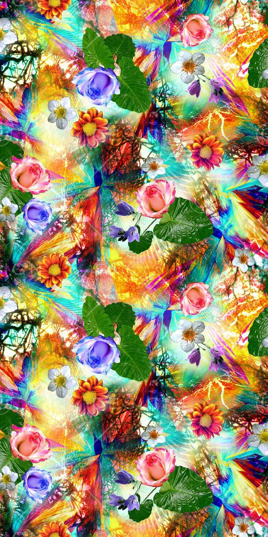 花卉印花华亿平台图片