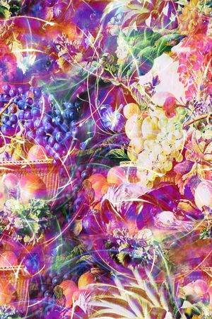 水果花卉印花华亿平台图片