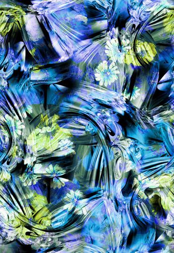 279634-抽象花卉花朵组合