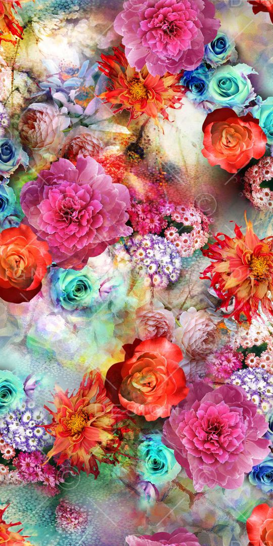 花卉印花华亿平台图片