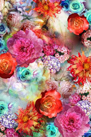 花卉印花华亿平台图片