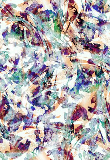 279924-多彩水彩效果花卉花朵组合