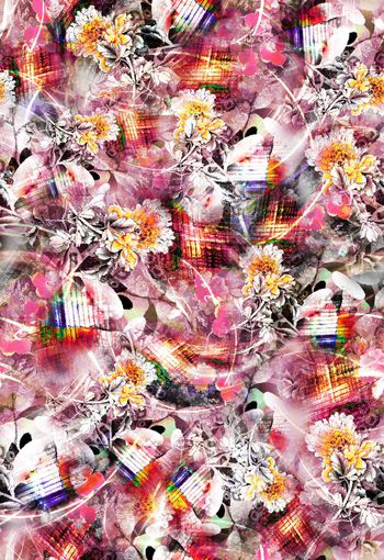 279993-多彩花卉花朵组合