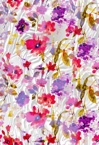 279997-清新水彩花卉花朵组合