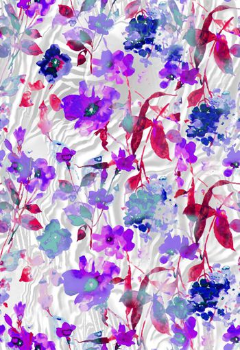 279998-清新水彩花卉花朵组合