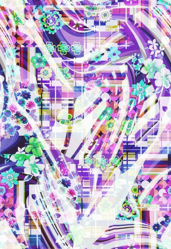 280003-几何线条花卉花朵组合