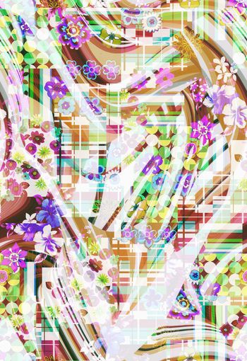 280006-几何线条花卉花朵组合