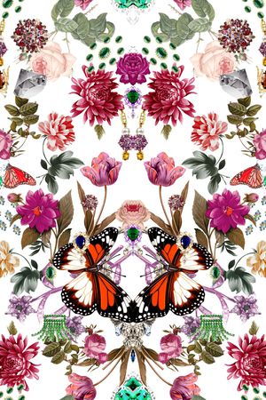 蝴蝶印花华亿平台图片