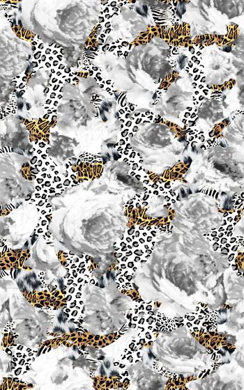 280248-国画花卉豹纹图案