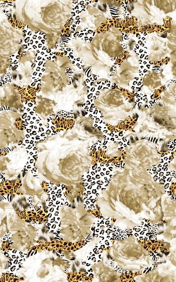 280249-国画花卉豹纹图案