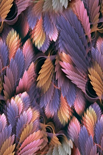 羽毛印花华亿平台图片