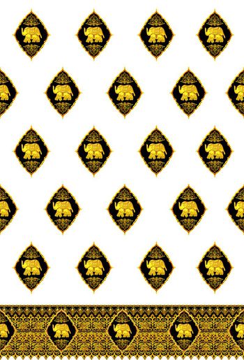 280308-金色大象图案