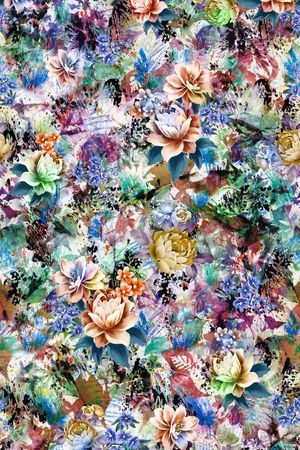 花卉印花华亿平台图片