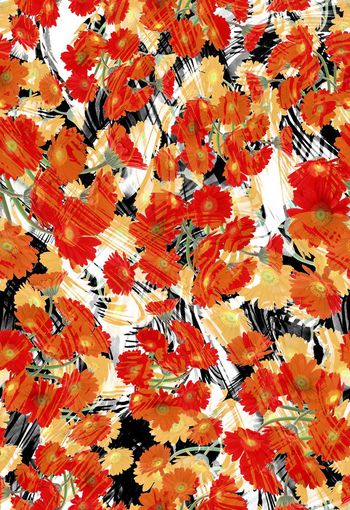 280375-多彩菊花花卉花朵组合