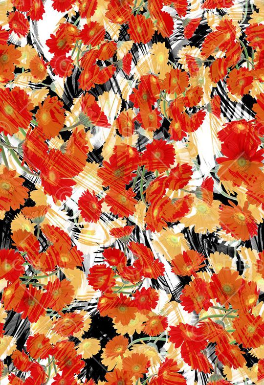 花卉印花华亿平台图片