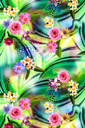 花卉印花华亿平台图片