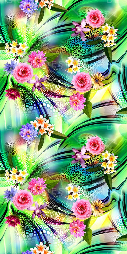 花卉印花华亿平台图片