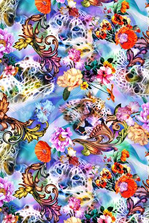 花卉印花华亿平台图片