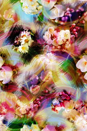 花卉印花华亿平台图片