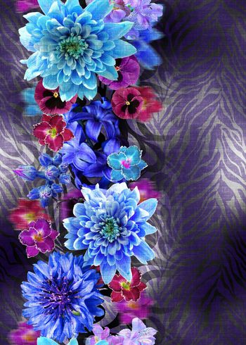 花卉印花华亿平台图片