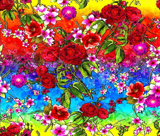 花卉印花华亿平台图片