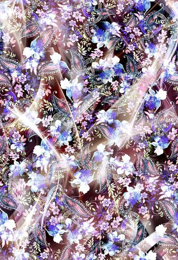 280896-多彩花卉腰果佩斯利组合