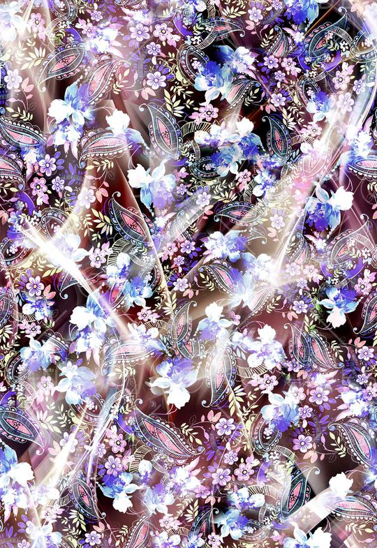 佩斯利涡旋纹印花华亿平台图片