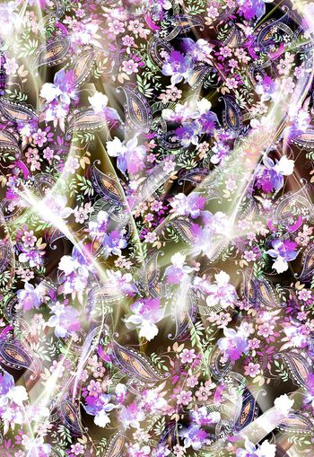 280897-多彩花卉腰果佩斯利组合