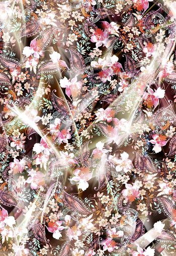 280899-多彩花卉腰果佩斯利组合