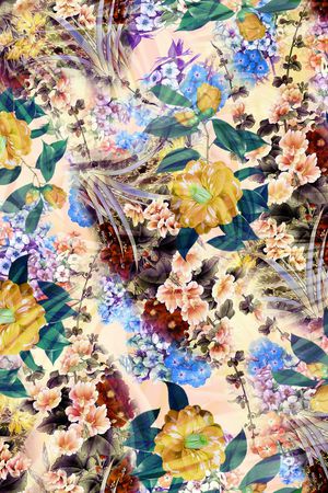 花卉印花华亿平台图片