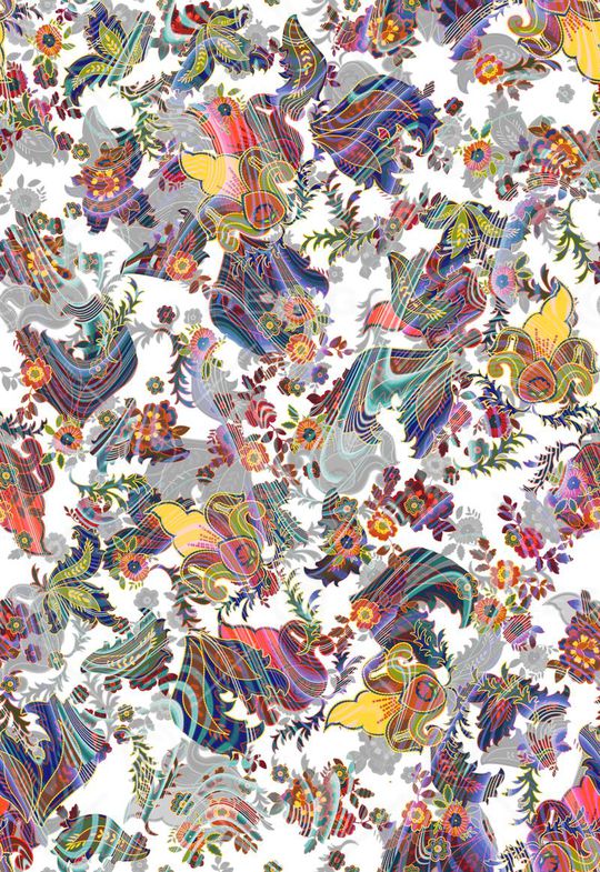 佩斯利涡旋纹印花华亿平台图片