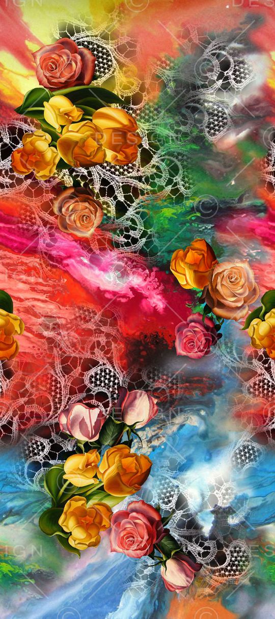 花卉印花华亿平台图片