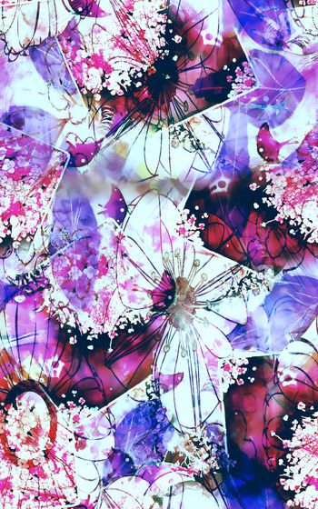 蝴蝶印花华亿平台图片