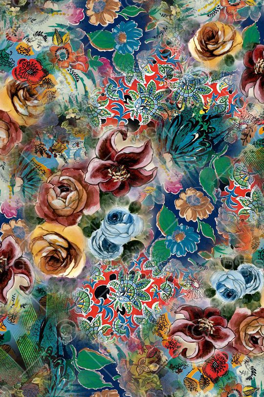 手绘印花华亿平台图片