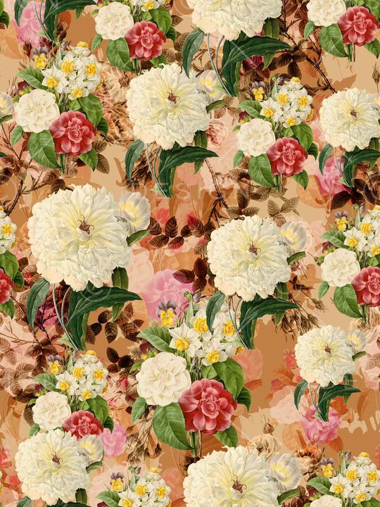 花卉印花华亿平台图片