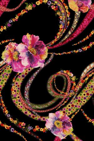 波浪印花华亿平台图片