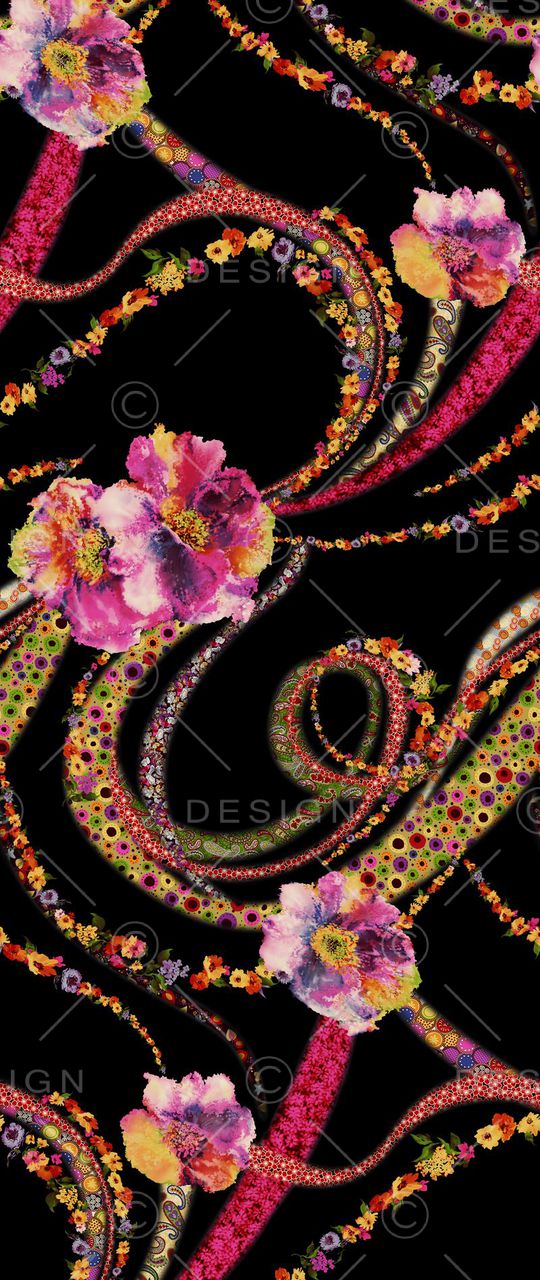 波浪印花华亿平台图片