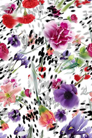 花卉印花华亿平台图片