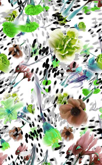 281338-清新写实花卉花朵波点组合