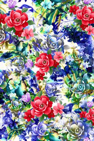 花卉印花华亿平台图片