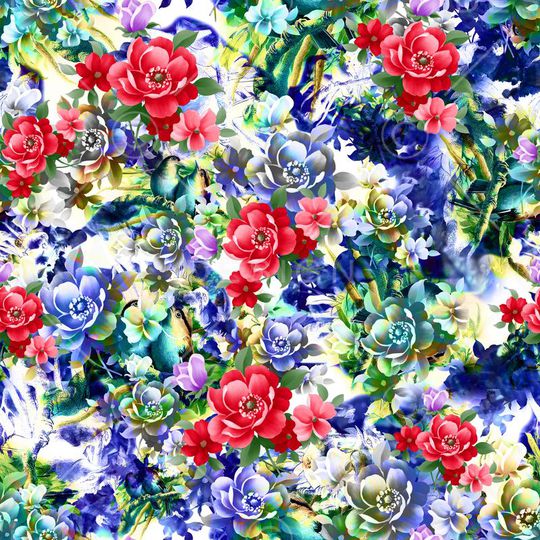 花卉印花华亿平台图片